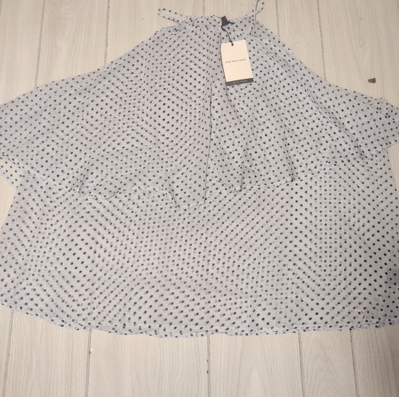 Who What Wear Tops - Who What Wear Women's Sleeveless Polka Dot Top  Blue Sz 3X